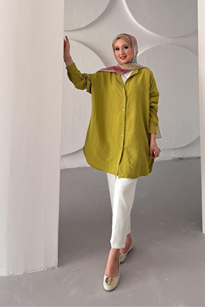 Rimel Moda قميص كارينا أخضر دهني