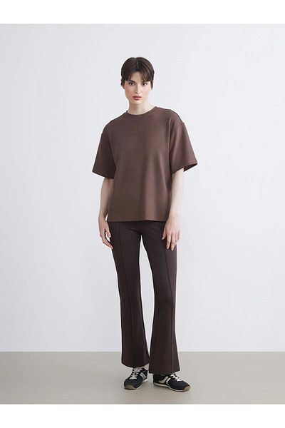 LC Waikiki Tricou oversize pentru femei LCW Vision Crew Neck brodat (W5)