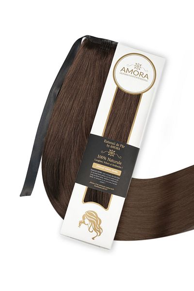 Amora Extensii Coada De Lux Saten Ciocolatiu 4 65cm