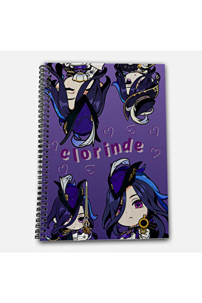 Define Moyas Genshin Impact Clorinde Checkered A4 School Notebook 72 Sheets Model 1