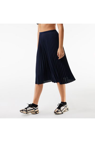 Lacoste Women's Elasticised Waist Flowing Pleated Skirt - JF8050-00-166