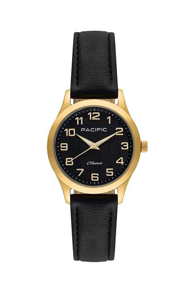 PACIFIC Women's Black Quartz, MIYOTA 2035