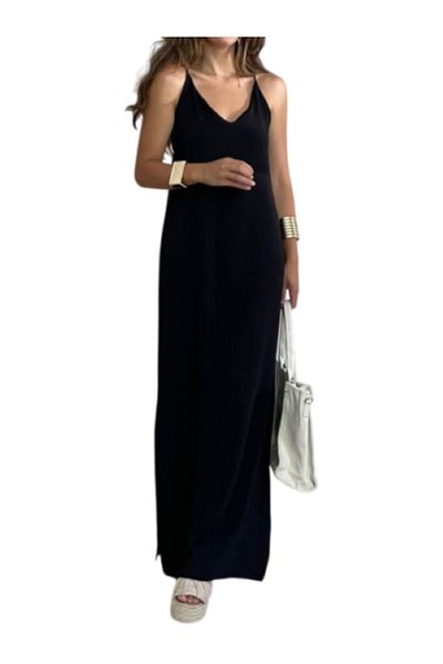 OEM Rochie lunga vaporoasa neagra