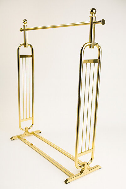 DİYAR DİZAYN GOLD KAPLAMA ORTA STAND, EŞŞEK ELBİSE STANDI ASKILIK