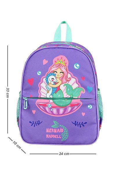 Waddell Licensed Girl's Mermaid Themed Kindergarten Bag – Colorful, Lightweight, Cute Pattern