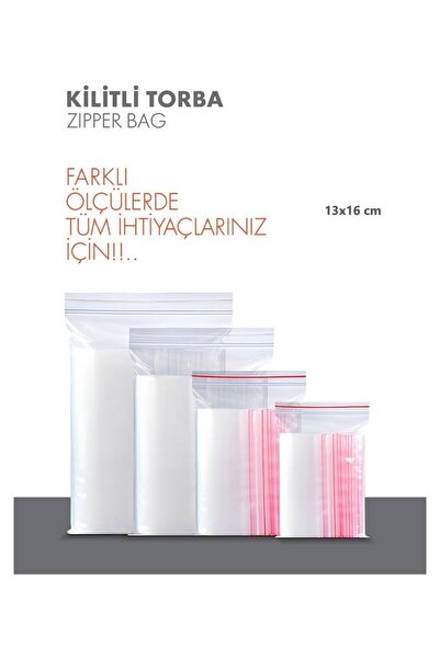 Akalın Professional Cleaning Products Patlamaz Yırtılmaz Kilitli Poşet Torba 13x16 Cm 100'lü