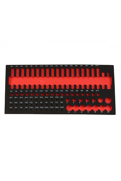 KROFTOOLS MODUL ORGANIZATOR PENTRU DULAP DIN SPUMA PENTRU BITI IMBUS TORX 85 PIESE