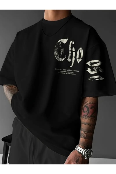 FUFLUNS Alegeți tricou oversize cu decolteu tip BIKER