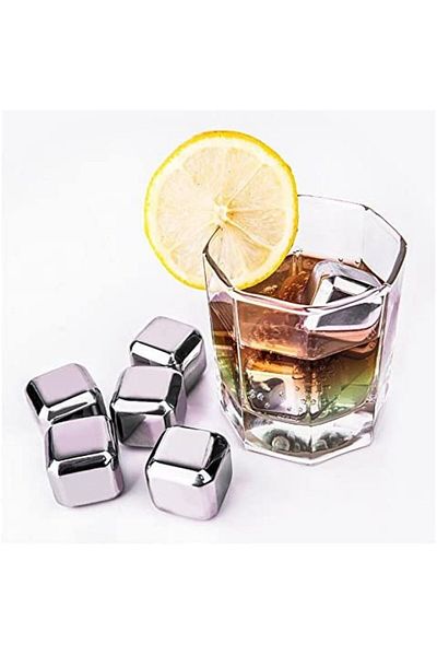 Tahtakale Dünyası 4 Steel Cooling Ice Cube Metal Ice Stones Cubes