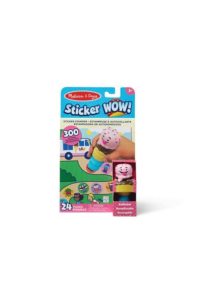 Melissa & Doug Sticker WOW! Sticker Stamper & Activity Pad – Turtle Theme – Kids Ages 3+