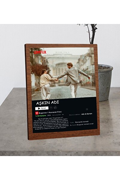 Genel Markalar Kişiye Özel Masaüstü Lovefix Tasarım Ahşap Mdf Resimli Kolaj Ç...