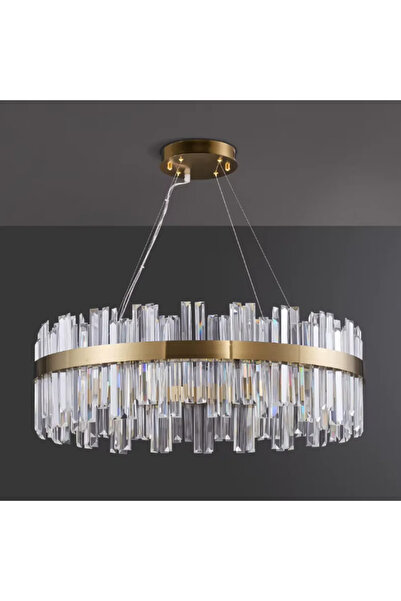 LUXXO Candelabru LED Chloe S 80W 3000K (lumină caldă) cu decor de cristal, di...