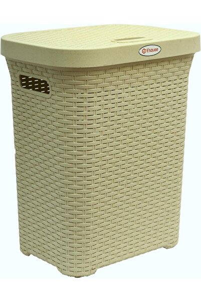 NEXTBRIDGE - LAUNDRY BASKET WITH LID - GREY 50 LTR CAPACITY