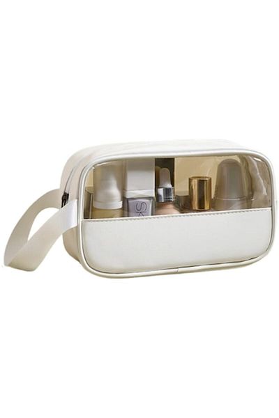 Flo Geantă cosmetică pentru călătorii sau organizare, material PVC/textil, impermeabilă, portabilă