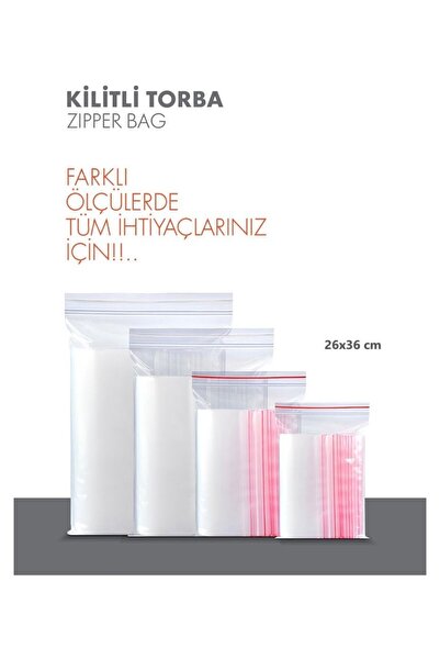 Akalın Professional Cleaning Products Patlamaz Yırtılmaz Kilitli Poşet TorbaKilitli Poşet Torba 26x36 Cm 100'lü