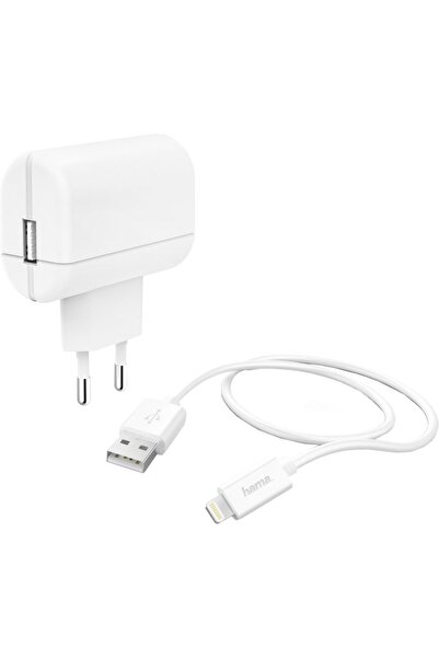 Hama Car Charger Lightning 2.4A, White
