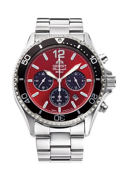 Orient Ra-Tx0207R10B Mako Chronograph Solar Powered Men's Wristwatch