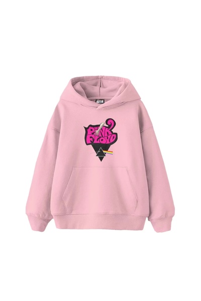 Bak Moda Hanorac roz oversize unisex cu imprimeu Pink Floyd