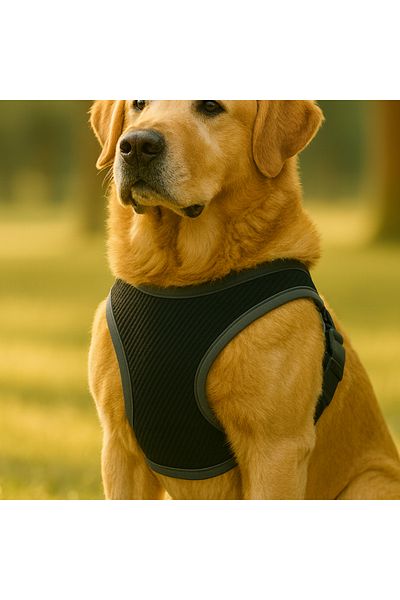 BEYLİNİ S-M-L Washable Mesh Mesh Chest Harness Breathable Anti-Sweat Durable Clip-On Velcro Leash
