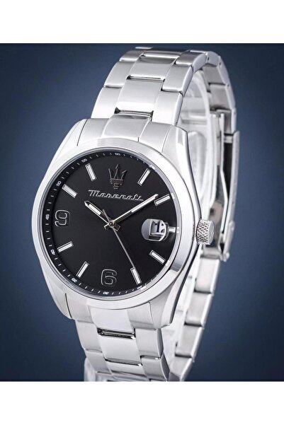 maserati watch ATTRAZIONE 43MM 3H BLACK DIAL BR SS R8853151007