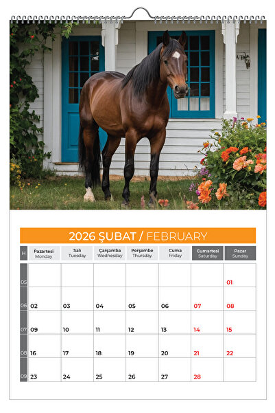 NATURELBASIM 2026 HORS / AT DUVAR TAKVİMİ - PLANLAMALI MODEL SEÇENEĞİ İLE