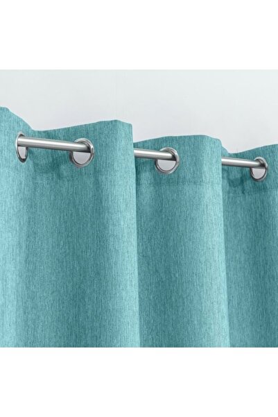 OEM Decorative Turquoise Curtain with Rings 136x260cm
