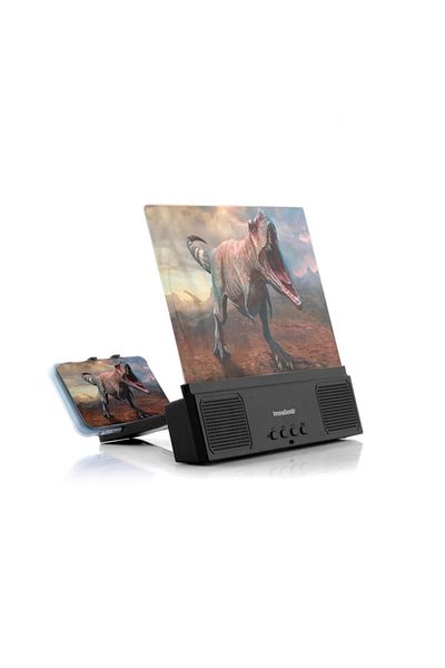 Blasko Amplificator Ecran Telefon Pliabil cu Boxe Bluetooth, Efect 3D, Suport Video Portabil