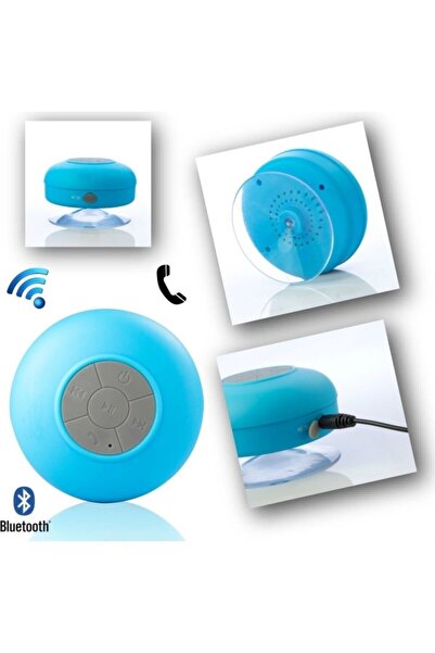 Tahtakale Dünyası Vantuzlu su geçirmez duş hoparlörü Bluetooth şarjlı duvara yapışan hoparlör