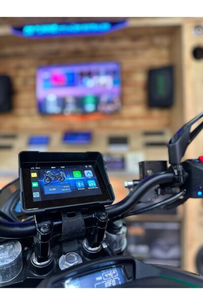 Twogo GO-IX 5" Dokunmatik BT Android Auto Carplay Çiftli Motorsiklet DVR Araç...