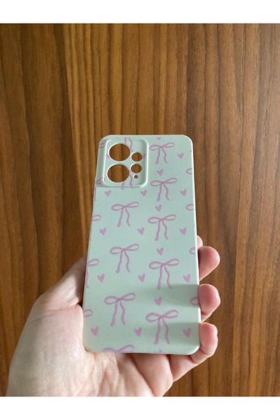 Newon Phone Case for Xiaomi Redmi Note 12 4g Ribbon/Bow Printed Inside Velour
