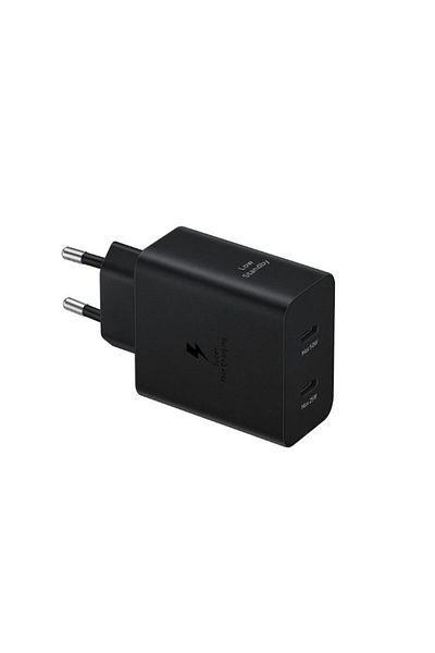Samsung USB-C Charger, 50W + Cable - EP-T5020XBEGEU, L77, Polycarbonate, Black