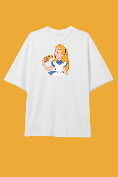 Dupe Design Tricou oversize cu imprimeu Pizza Princess