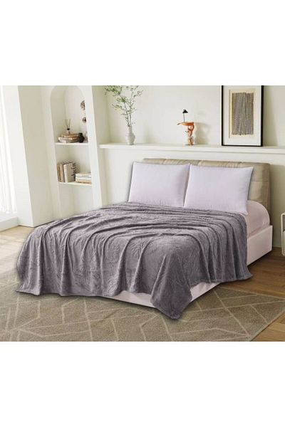 Ralex Patura Cocolino UNI pentru pat dublu 200 x 230 cm, model fluturi Gri