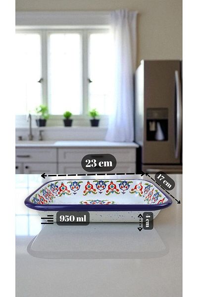 İnci Emaye No. 22 Enameled Square Plate Appetizer Breakfast Camping Picnic