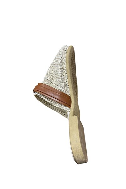 güven kundura Women's Knitwear Stoned Closed Front Slippers