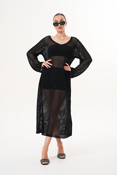 EFENDİX Cotton Openwork Beach Dress