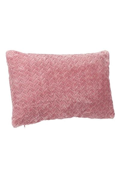 OEM Winter Decorative Pillow Powder Pink with Pattern