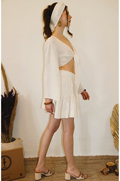 ARİNNASİDE Muslin Mini Layered Skirt-Top Set