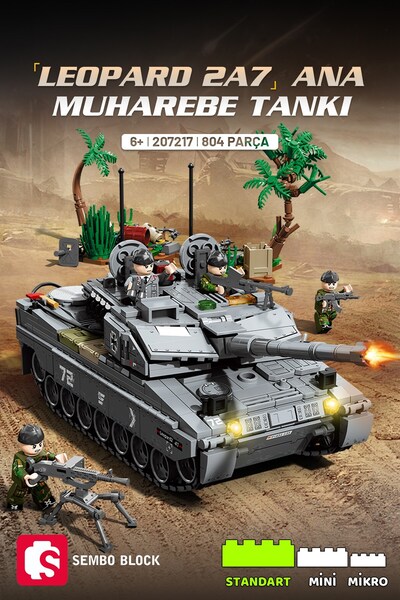 Sembo Block Leopard 2A7 Main Battle Tank Building Block Set 804 Pieces