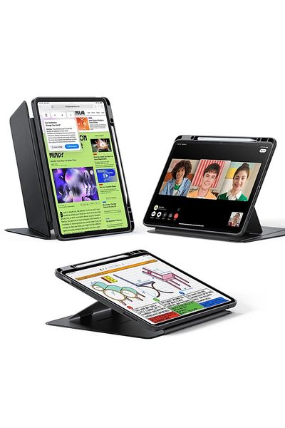 SOHO Protective Case for iPad Air 13 2024/Air 13 2025, N71, Leather, Deep Dark