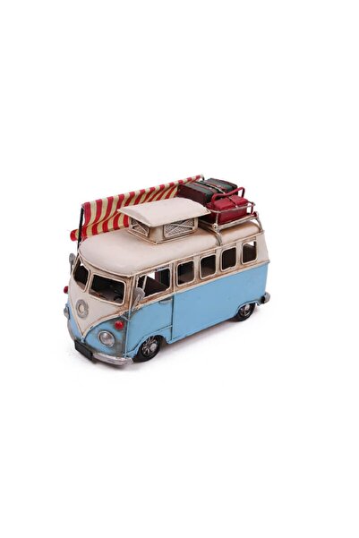 hediyeconcepti Dekoratif Metal Minibüs Çerçeveli ve Tenteli Süsler Ev Oturma Odası TV kabine Masaüstü Ofis