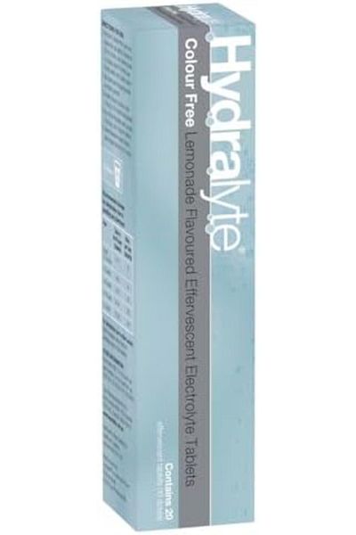 HYDRALYTE 20 Effervescent Electrolyte Tablets by Hydralyte, Color-Free (Lemon Juice)