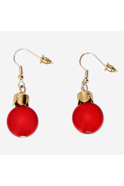 Flying Tiger Copenhagen Kırmızı Top Şekilli Küpe