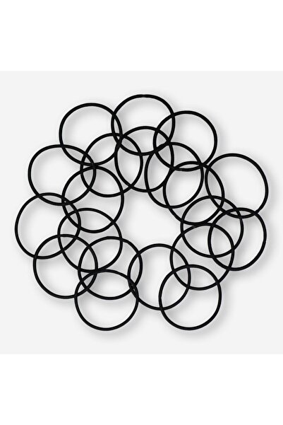 Flying Tiger Copenhagen 20'li İnce Siyah Saç Lastiği Seti