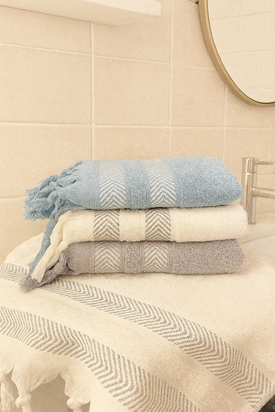 Teksev Σετ πετσετών χεριών και προσώπου Lora 3 τεμαχίων – 50x90 cm 100% βαμβά...