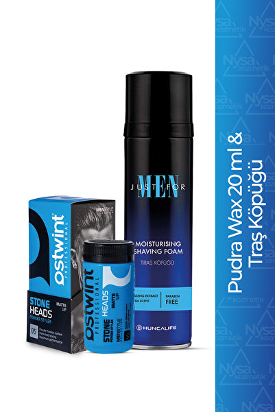 Ostwint Powder Wax Man 05 (Mavi) + Just For Men Tıraş Köpüğü 200 Ml