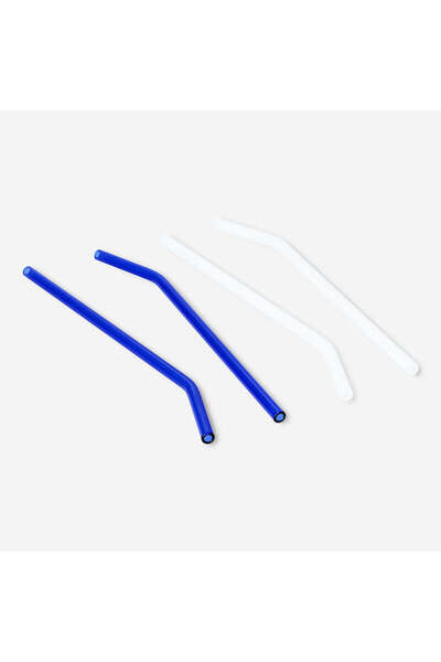 Flying Tiger Copenhagen 4'lü Mavi Beyaz Cam Pipet Seti