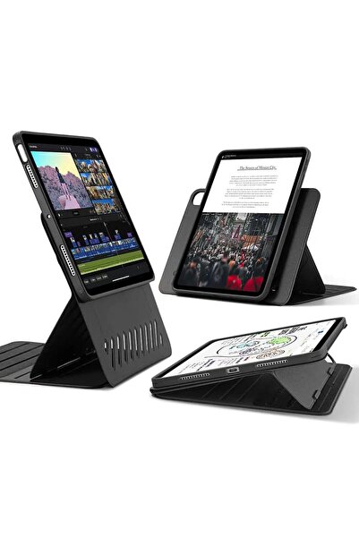 WOW Husă compatibilă cu iPad Air 4 2020/Air 5 2022/Air 11 2024/Air 11 2025, J44, Plastic, Negru intens