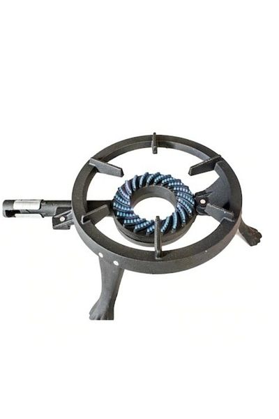 Blasko Round Cast Iron LPG Burner, Diameter 33cm, For Outdoor Cooking, Resistant and Durable