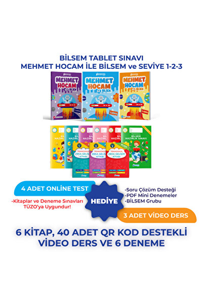 Teknookul Yayınları BİLSEM TABLET SINAVI MEHMET HOCAM İLE BİLSEM VE SEVİYE 1-2-3